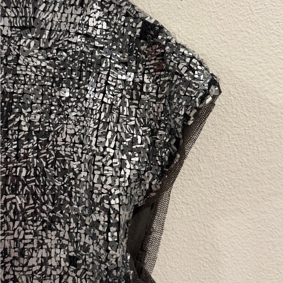 Free People Black Silver Sequin Backless Dress - Picture 10 of 14